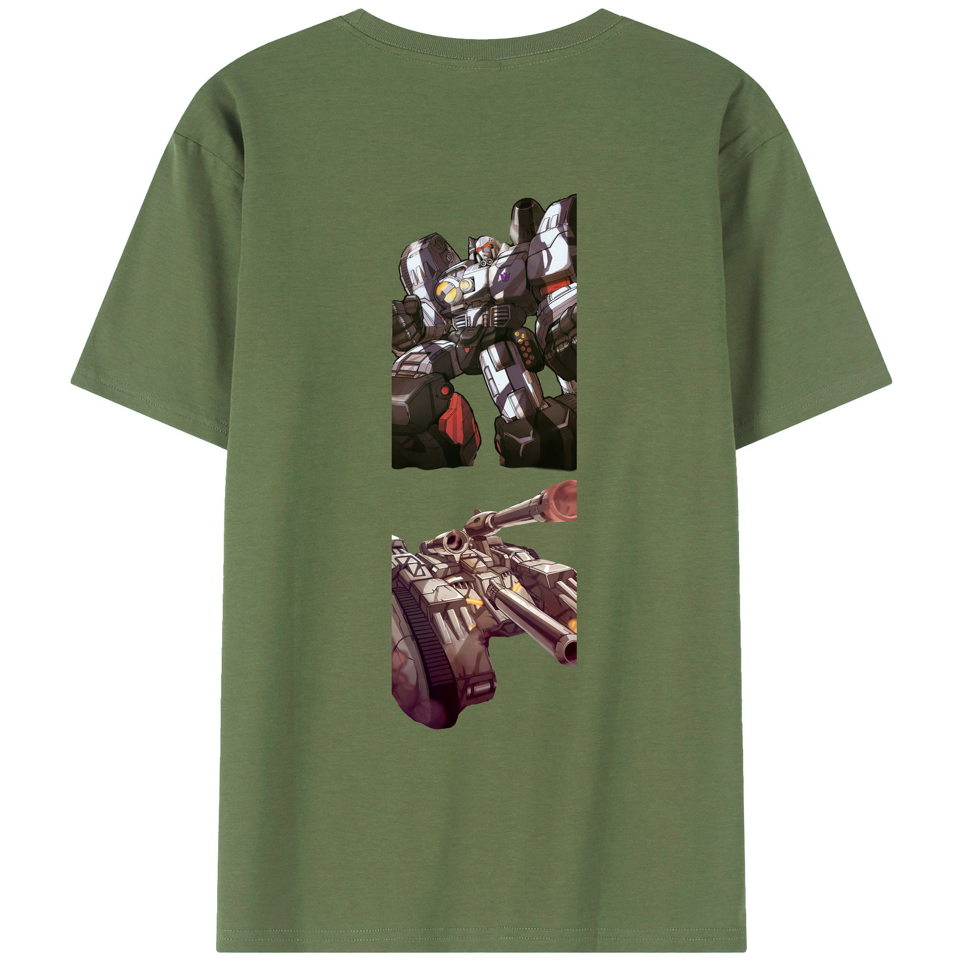 （画像用） Transformers トランスフォーマー 綿100％ メンズ半袖Tシャツ（バックプリント） 通気性